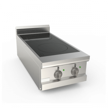 Plaque de cuisson à induction avec 2 zones de cuisson, profondeur 90 cm, plan de travail