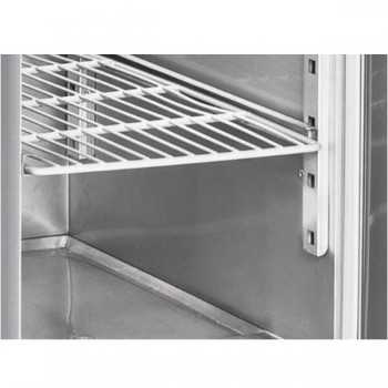 Saladette 3 doors with curved glass, intermediate shelf and bowl holder | 136.5 x 70 x 129.5 H cm