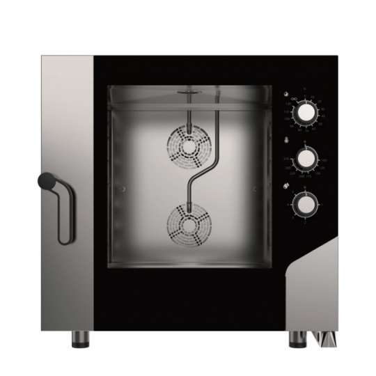 Electric electromechanical combined steam convection oven with 6 trays 60 x 40 cm