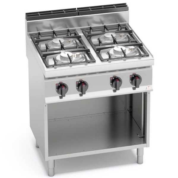 CUISINIÈRE À GAZ 4 FEUX SUR ARMOIRE ÉCO ÉLECTRIQUE