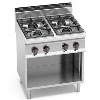 GAS STOVE WITH 4 BURNERS ON CABINET