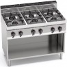 6 BURNERS GAS COOKER ON CABINET