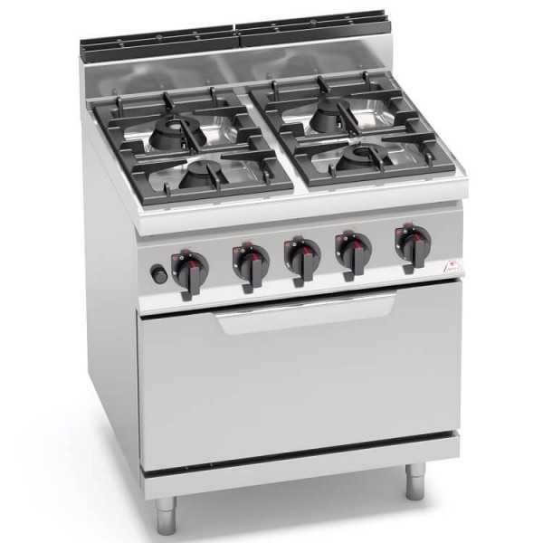 CUISINIÈRE À GAZ 4 FEUX SUR FOUR À GAZ 2/1