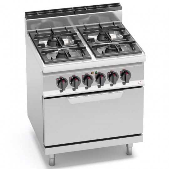 CUCINA A GAS 4 FUOCHI SU FORNO ELETTRICO 2/1
