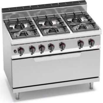 GAS COOKER WITH 6 BURNERS ON GAS OVEN