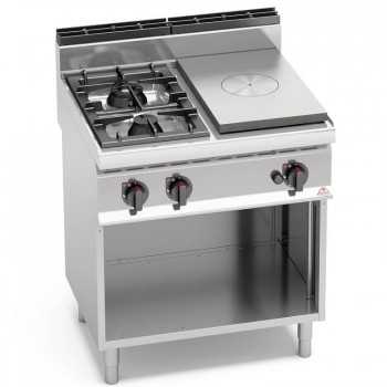GAS SOLID TOP + 2 BURNERS ON CABINET