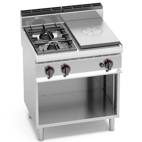 GAS SOLID TOP + 2 BURNERS ON CABINET