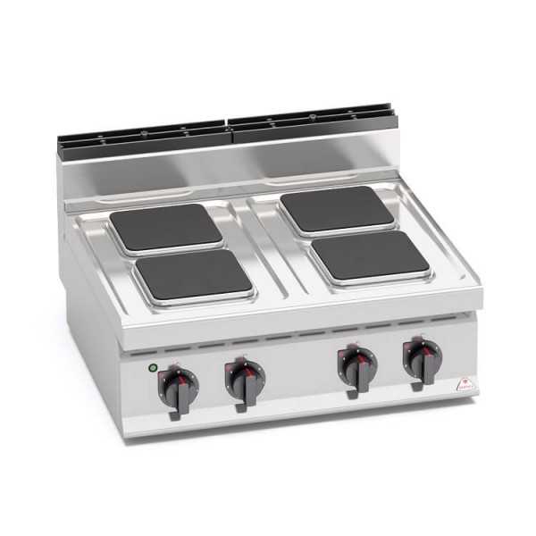 CUISINIÈRE ÉLECTRIQUE AVEC 4 PLAQUES CARRÉES