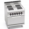 CUCINA ELETTRICA 4 PIASTRE QUADRE + FORNO ELETTRICO 2/1