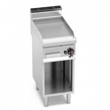 FRY TOP A GAS RIGATO 40x70 - SU VANO