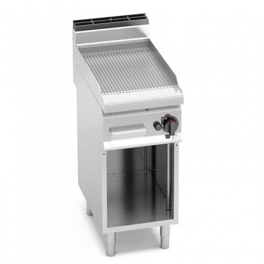 RIBBED GAS GRIDDLE 40x70 - ON CABINET
