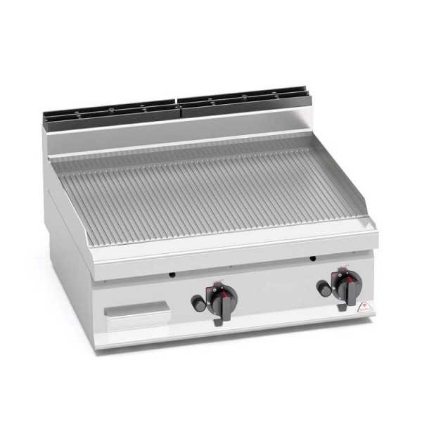 FRY TOP A GAS RIGATO 80x70 - TOP