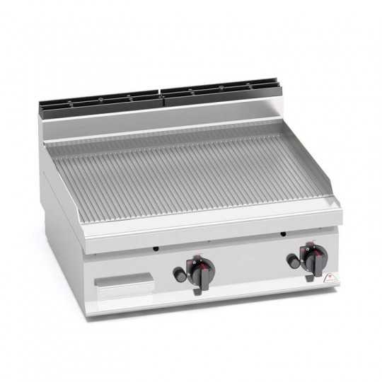 FRY TOP A GAS RIGATO 80x70 - TOP