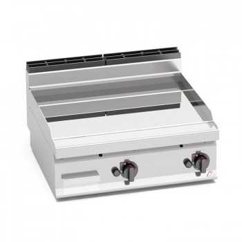 Fry top a gas liscio in compound 80x70 - TOP