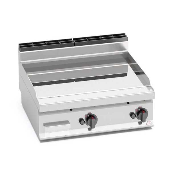 Fry top a gas liscio in compound 80x70 - TOP