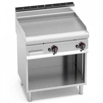 FRY TOP A GAS RIGATO 80x70 - SU VANO