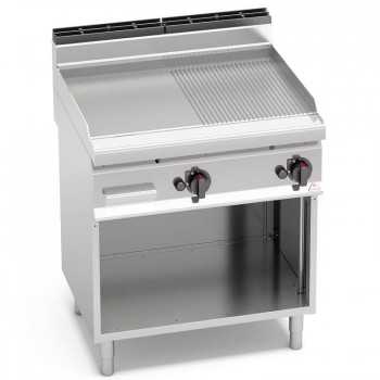 MIXED GAS GRIDDLE 80x70 - ON CABINET