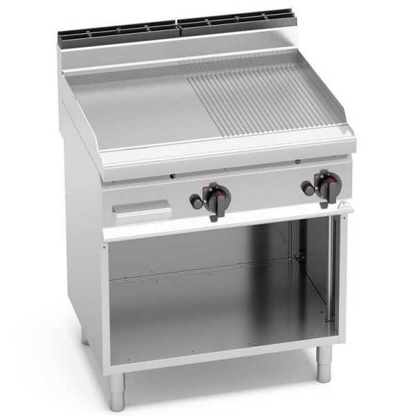 MIXED GAS GRIDDLE 80x70 - ON CABINET