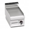 Countertop electric griddle with grooved plate 40 cm wide, depth 70 cm