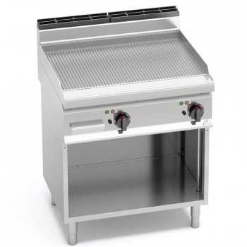 FRY TOP ELETTRICO RIGATO 80x70 - SU VANO