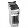 GAS LAVA STONE GRILL ON COMPARTMENT WITH GRILL ADJUSTMENT - 40x70