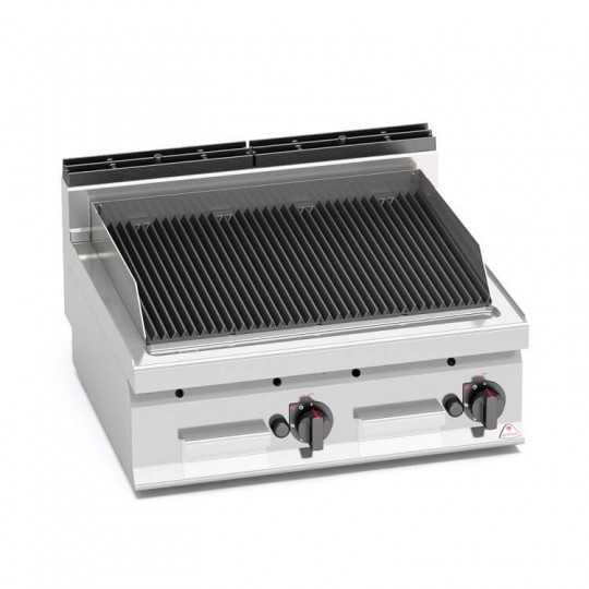 TOP GAS LAVA STONE GRILL WITH GRILL ADJUSTMENT - 80x70