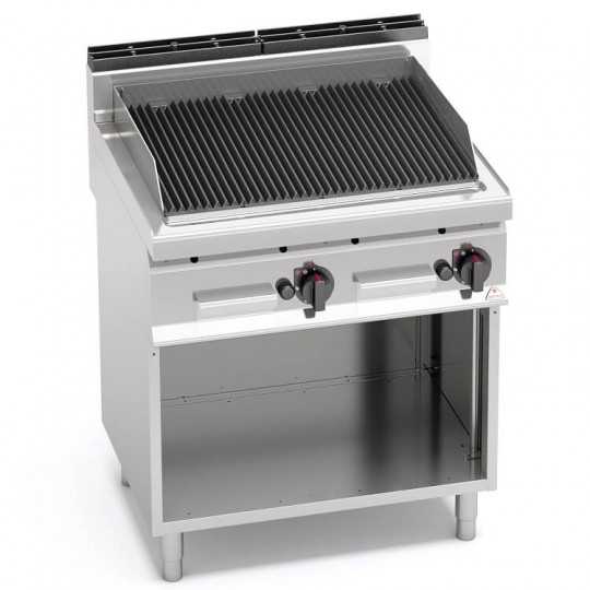 GAS LAVA STONE GRILL ON COMPARTMENT WITH GRILL ADJUSTMENT - 80x70