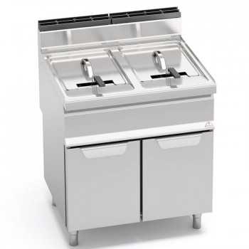 GAS FRYER ON CABINET - 20+20 LT