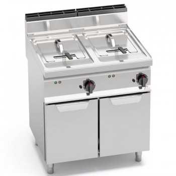 ELECTRIC FRYER ON CABINET - 10+10 LT