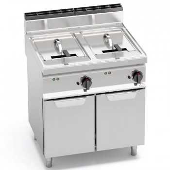 ELECTRIC FRYER ON CABINET - 18+18 LT
