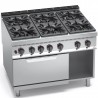 6 BURNERS GAS COOKER ON 2/1 GAS OVEN - SERIES 90