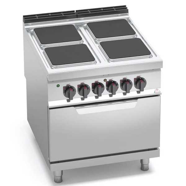 CUCINA ELETTRICA 4 PIASTRE QUADRE + FORNO ELETTRICO 2/1 - SERIE 90
