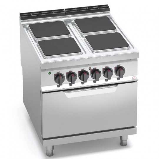 CUCINA ELETTRICA 4 PIASTRE QUADRE + FORNO ELETTRICO 2/1 - SERIE 90