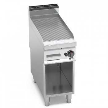 FRY TOP A GAS RIGATO SU VANO - 40x90
