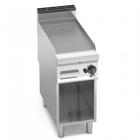RIBBED GAS GRIDDLE ON CABINET - 40x90