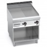 FRY TOP A GAS MISTO SU VANO - 80x90