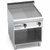 FRY TOP ELETTRICO MISTO SU VANO - 80x90
