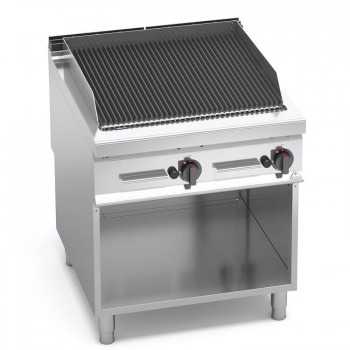 GAS LAVA STONE GRILL ON OPEN CABINET - 80x90