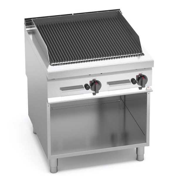 GAS LAVA STONE GRILL ON OPEN CABINET - 80x90