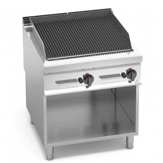 GAS LAVA STONE GRILL ON OPEN CABINET - 80x90