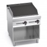 GAS LAVA STONE GRILL ON OPEN CABINET - 80x90