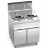 GAS FRYER ON CABINET - Capacity 20+20 LT - Dimensions 80x90 cm