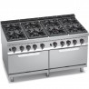 CUCINA A GAS 8 FUOCHI SU DUE FORNI A GAS GN 2/1