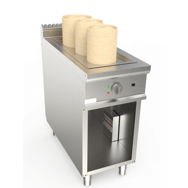 CUISEUR VAPEUR ÉLECTRIQUE DIM SUM SUR PLACARD OUVERT - L.40 x P.70 x H.85 cm