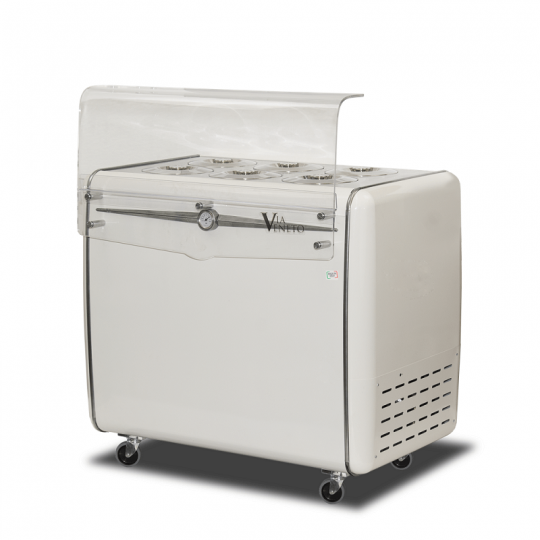 Cockpit ice cream counter with 6 tubs with VENETO reserve