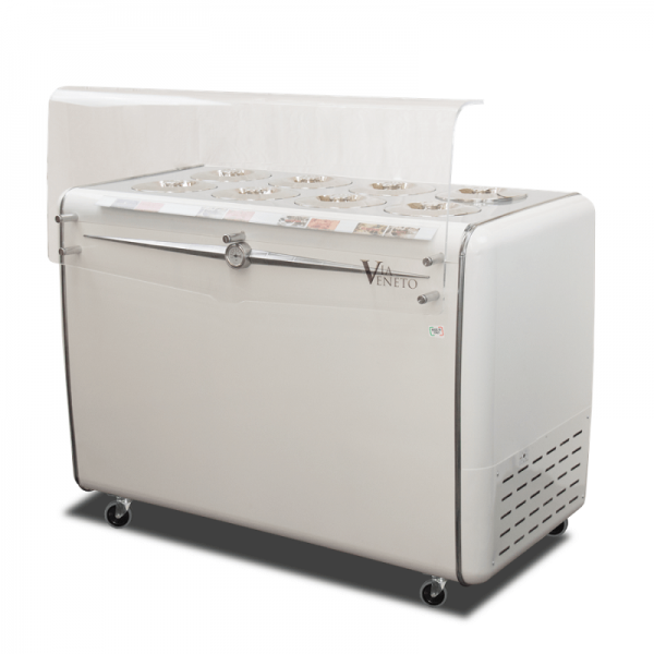 8 tub ice cream counter with VENETO reserve