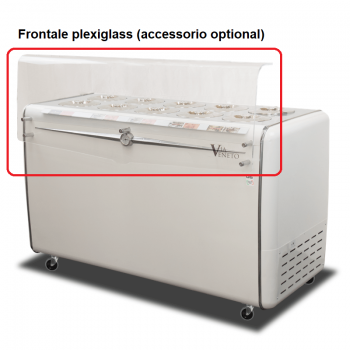 Cockpit ice cream counter with 10 tubs with VENETO reserve