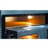 Electric pizza oven 2 + 2 pizzas with two chambers and hood without chimney