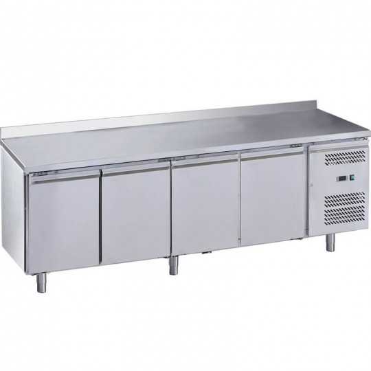 Tavolo refrigerato 4 porte GN 1/1 con alzatina | 223 x 70 x 95 H cm