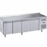 Tavolo refrigerato 4 porte GN 1/1 con alzatina | 223 x 70 x 95 H cm